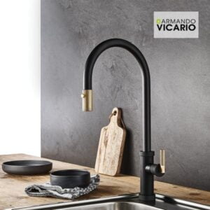 ΜΠΑΤ.ΝΕΡΟΧ. URBAN VICARIO BLACK MATT/BRUSHED GOLD